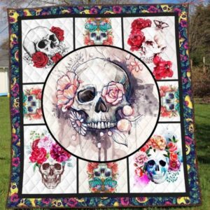 Skull Quilt Blanket Ver 31  Quilt